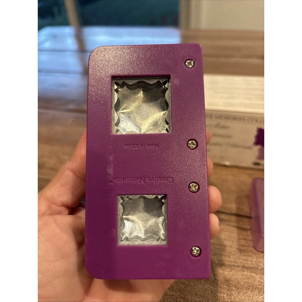 Creative Memories Fancy Square Maker Punch‎ & Storage Container Scrapbook